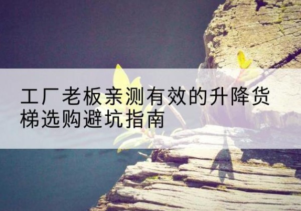 山城升降货梯怎么选-工厂老板亲测有效的升降货梯选购避坑指南